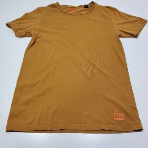Scotch & Soda T-Shirt Men Size Small  Short sleeves crewneck mustard color comfy